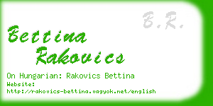 bettina rakovics business card